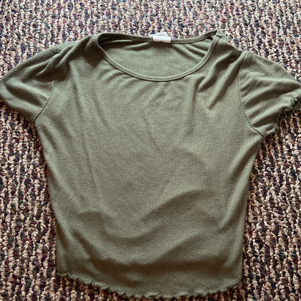 Army Green Crop Top